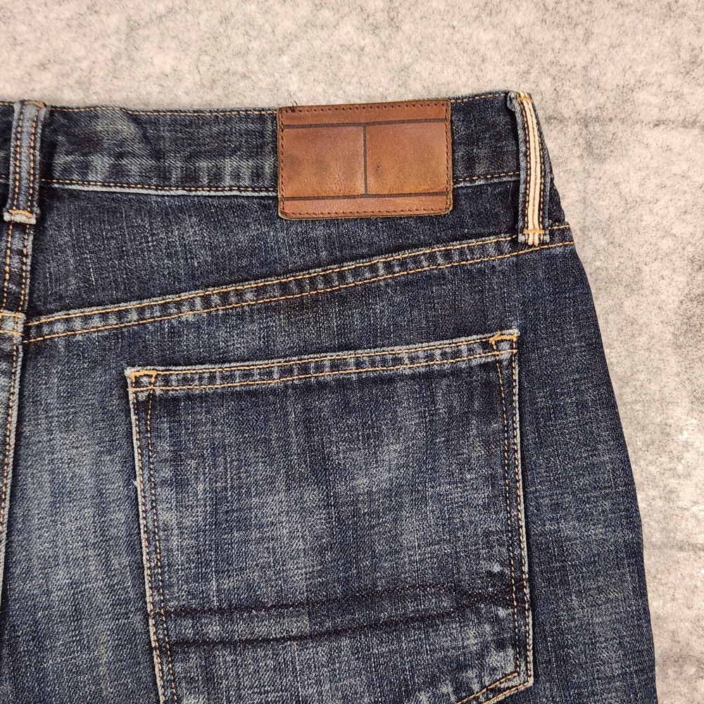 Tommy Hilfiger Jeans Men's 36x30 Blue Straight Leg  Dark Wash
